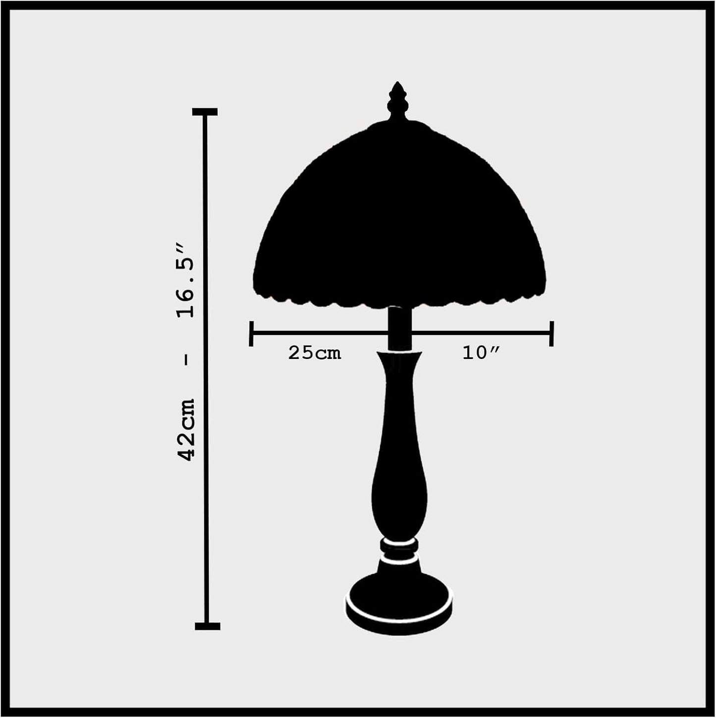 Tiffany Lamps Antique Dragonfly Design Handcrafted Stained Glass Lampshade Stunning Quality Base Table Lamps for Living Room Bedside Desk Bedroom Coffee Table (TFTL-1002)
