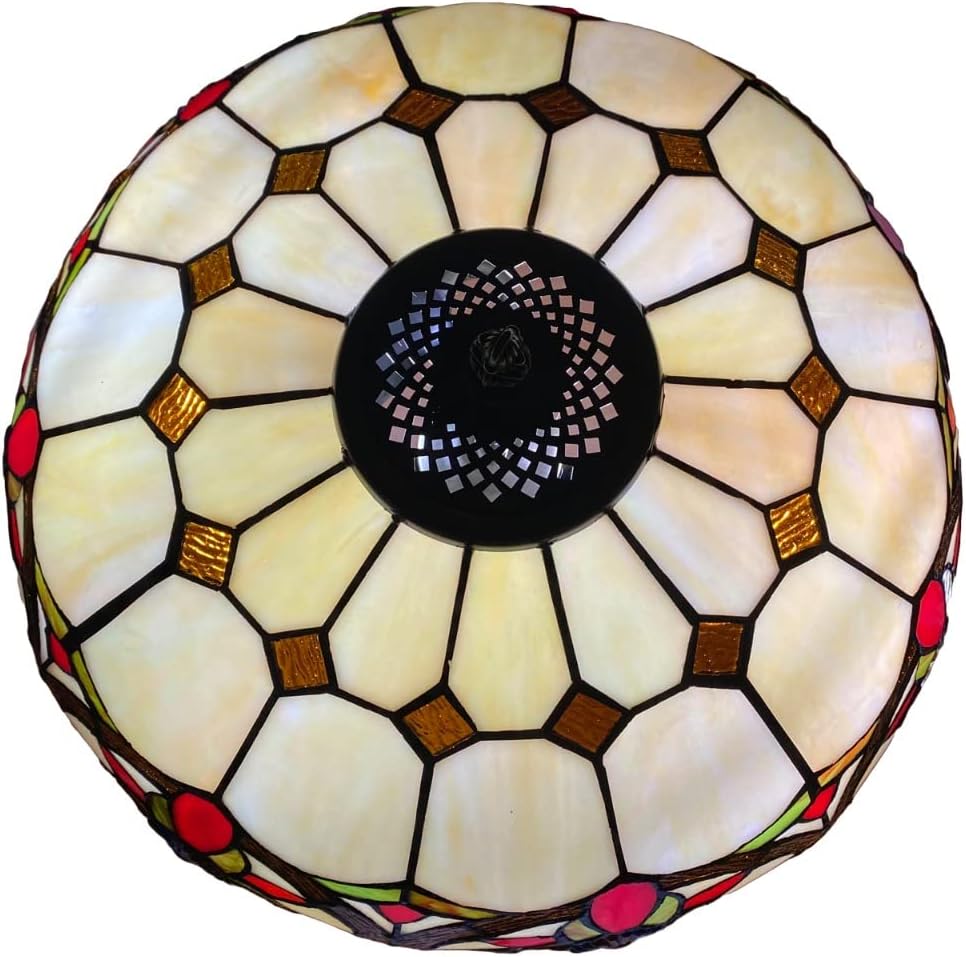 Auroh Tiffany Ceiling Lamps 16 inch Stained Glass Handcrafted Lamp Shades Antique Design Stunning Quality Ceiling Lamp for Living Room Bedroom Lounge (C-1650)