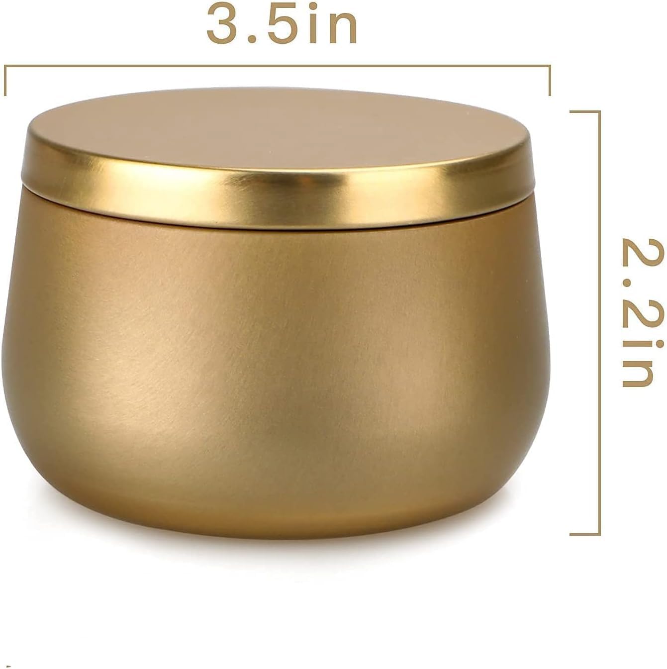 24 Pack Candle Tins Golden - 4 OZ Candle Jars for Candle Making - Ideal Candle Making Jars for Professionals as Well as hobbyists