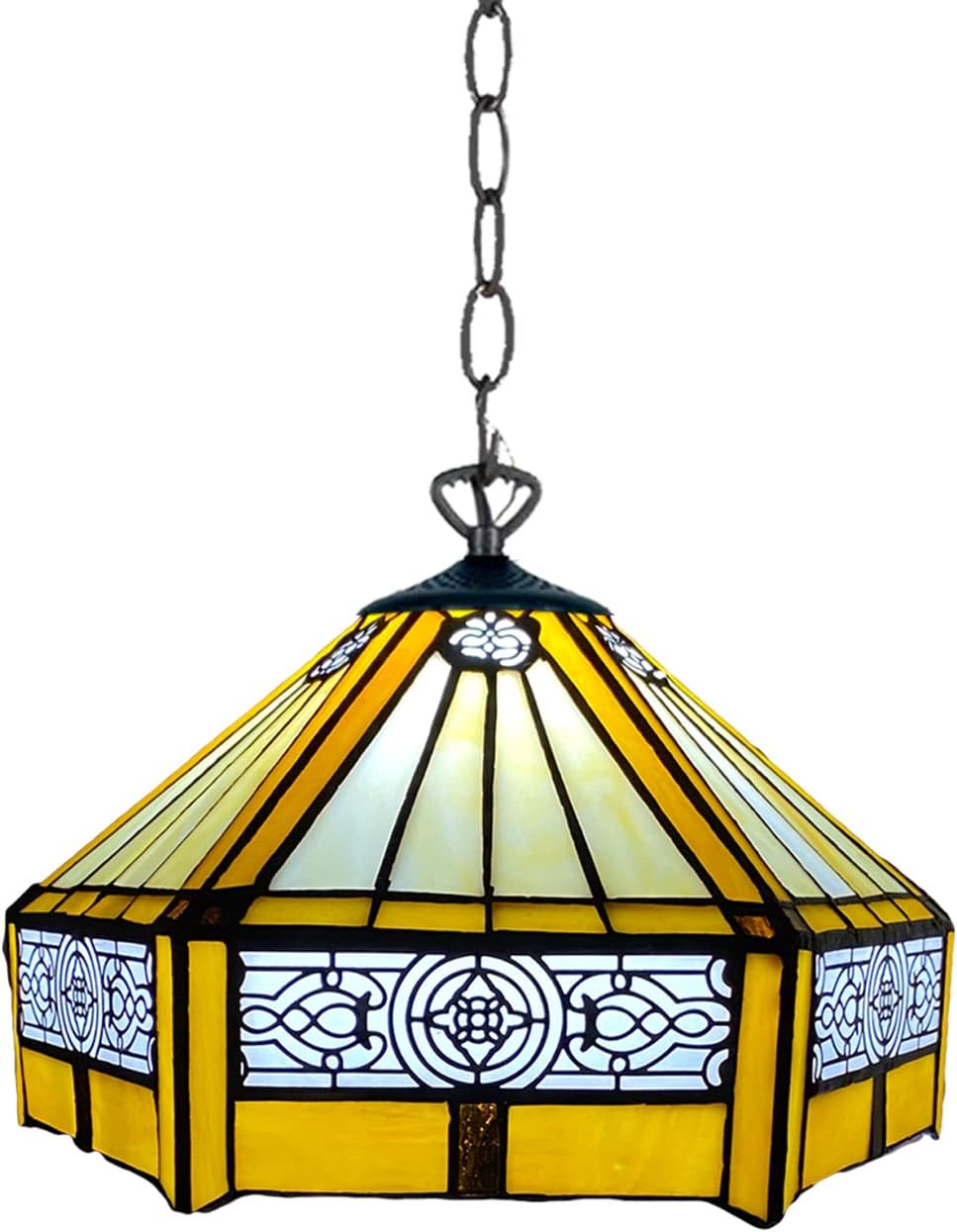 Tiffany Pendant Lamps Handcrafted Stained Glass Lamp Shades Stunning Quality Antique Design Pendant Light for Living Room Bedroom Lounge Hallway (P-1005)