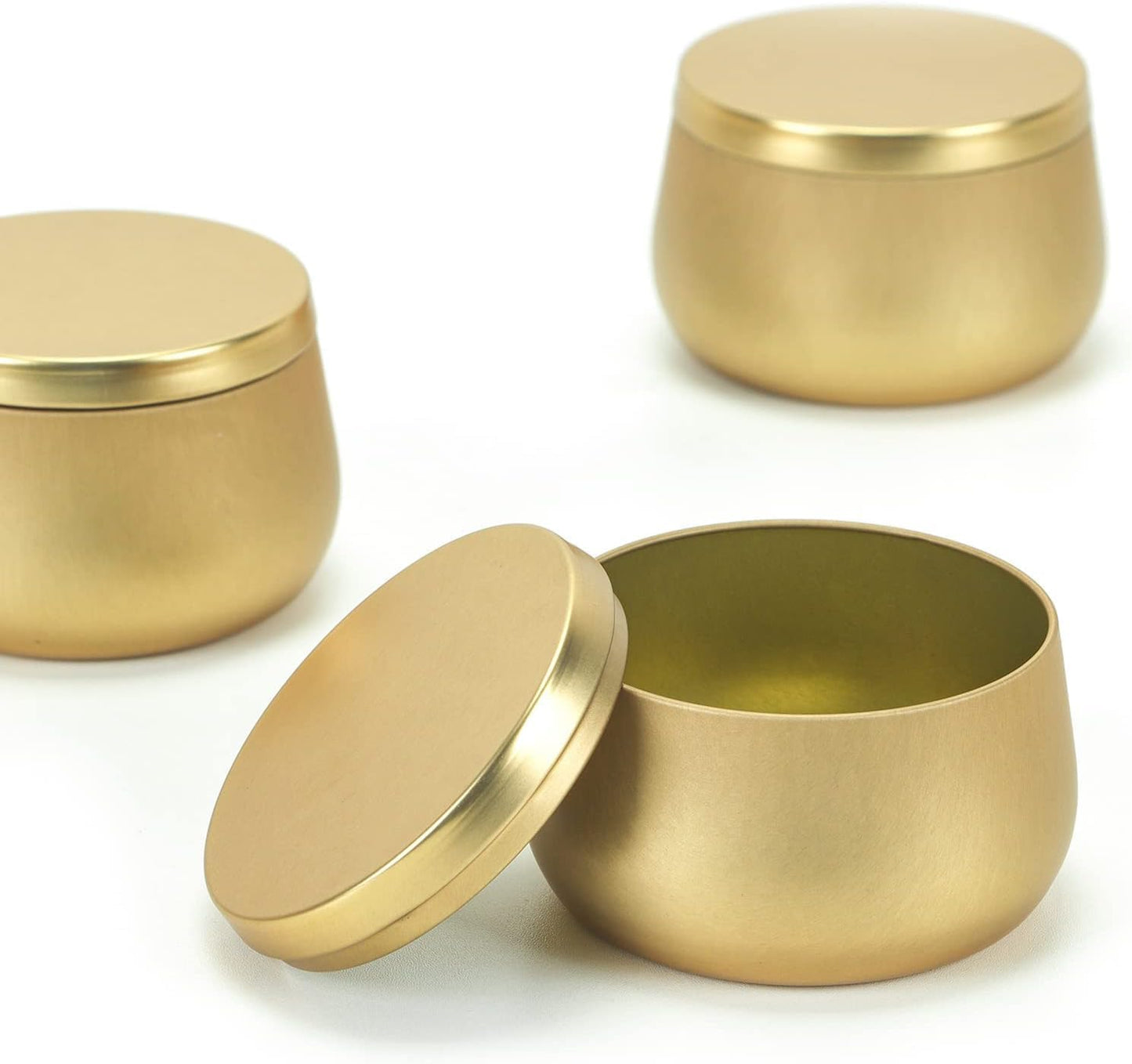 24 Pack Candle Tins Golden - 4 OZ Candle Jars for Candle Making - Ideal Candle Making Jars for Professionals as Well as hobbyists