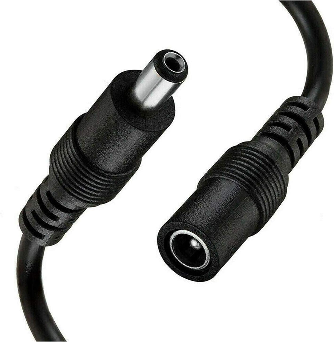 Auroh 5 Meter CCTV 2.1 x 5.5mm DC 12V Power Extension Cable Black Male to Female, Power Supply Adapter Extender Cord for CCTV Security Cameras, DVRs, LED Strips, Routers