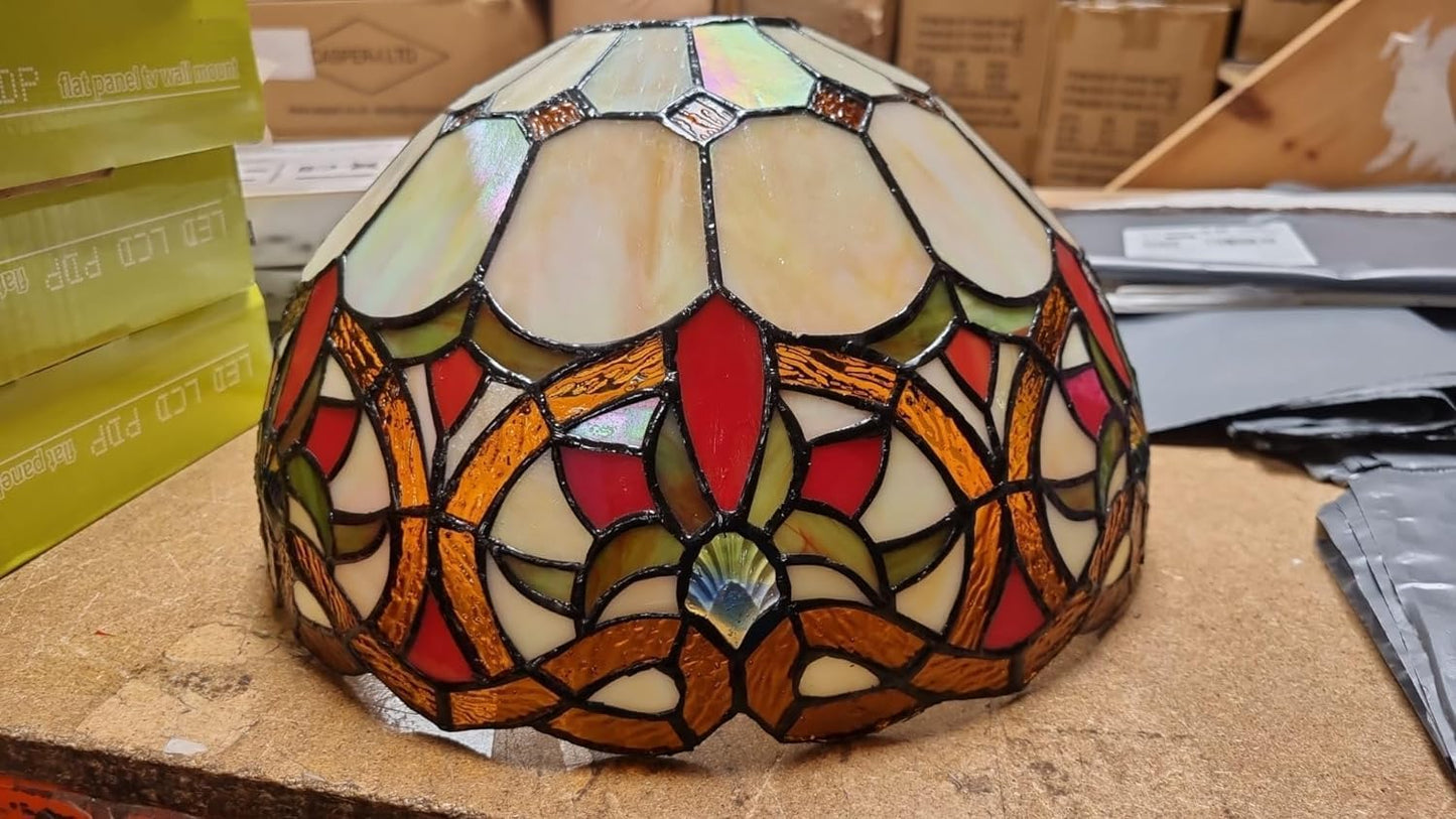 Tiffany Wall Lamps 12 inch Handcrafted Stained Glass Shades Stunning Quality Antique Design Light for Living Room Bedroom