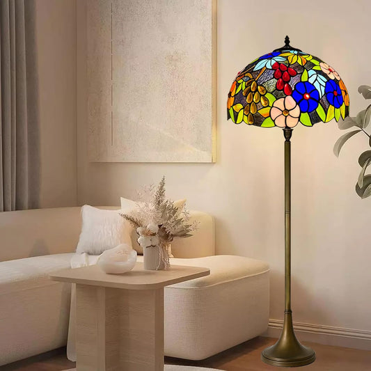 Tiffany Floor Lamps Stunning Quality Handcrafted 16 inch Stained Glass Lamp Shades Antique Design Floor Lamp for Living Room Bedroom Hallway Gallery (TFL-1609)