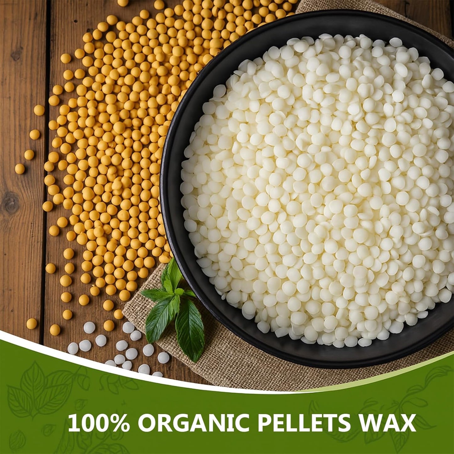 Auroh Pure Soy Wax for Candle Making - 1KG Premium Candle Wax Pellets for DIY Projects - Natural and Eco-Friendly SOYA Wax Beads for Arts and Crafts