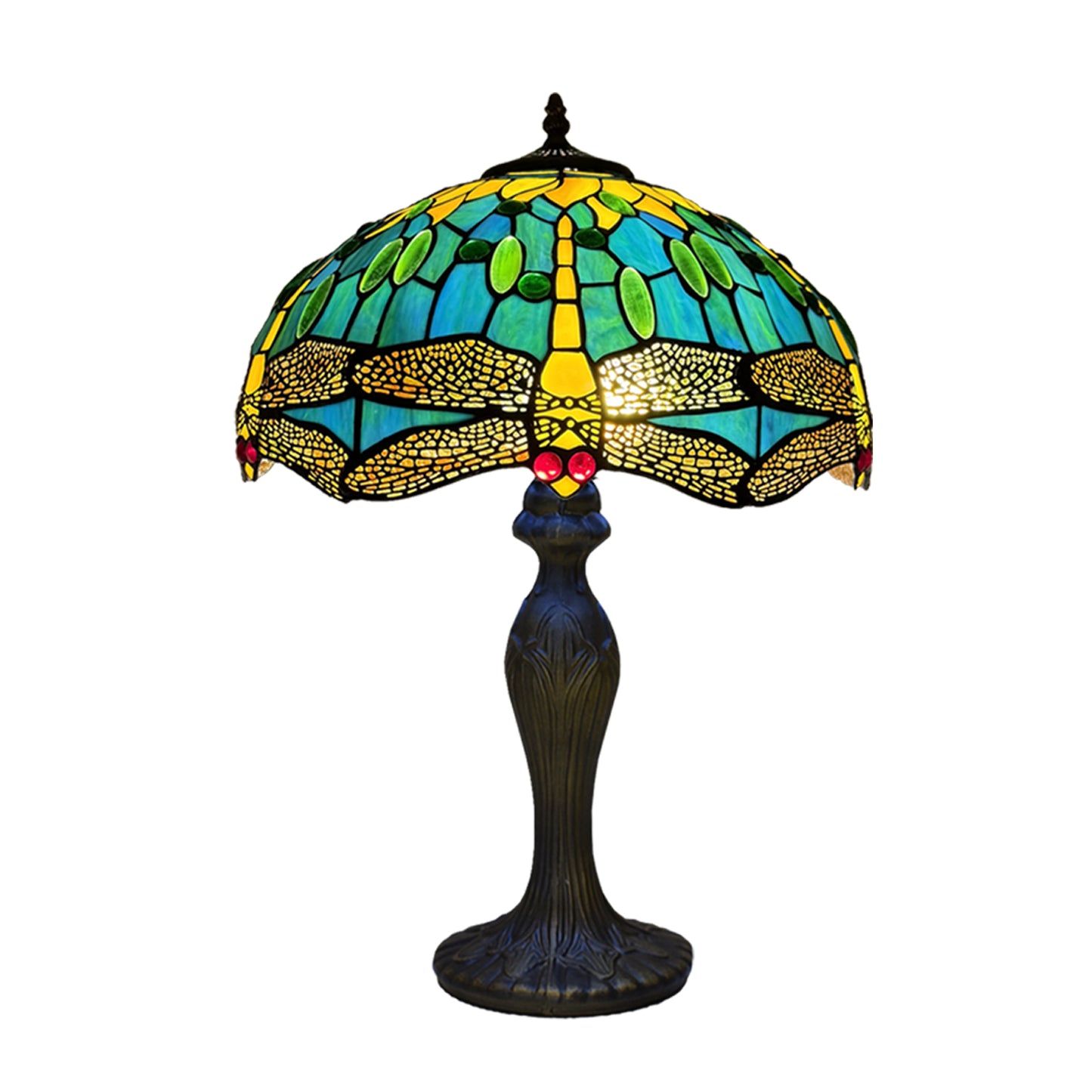 Tiffany Table Lamp Handcrafted 16 inch Stained Glass Lamp Shades Antique Design Stunning Quality Desk Lamp for Living Room Bedroom Bedside Lamps Coffee Table