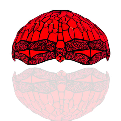 Auroh Tiffany lamp shade 16 inch SH16-1606 red dragonfly stained glass 3-in-1 fitting