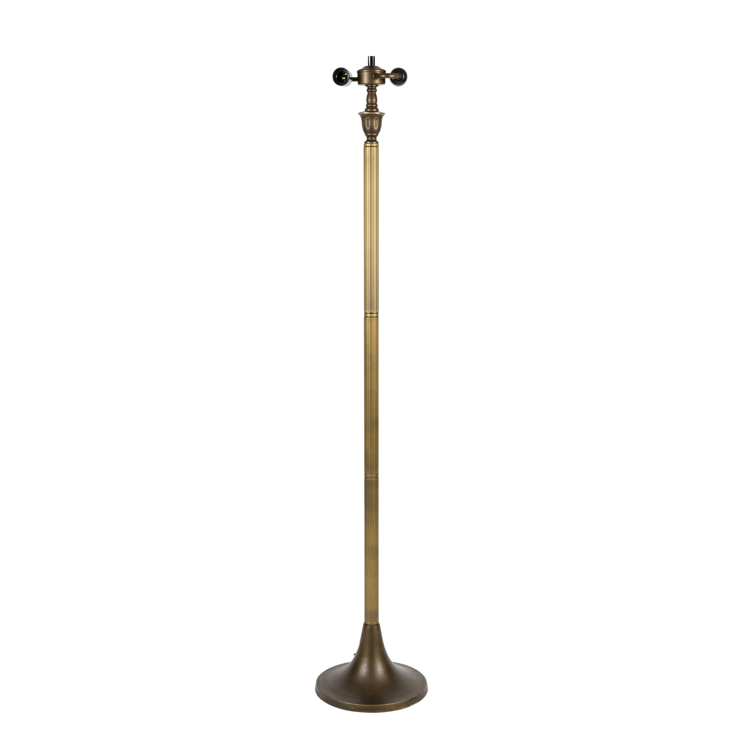Floor Lamp Base with 2x E27 Bulb Holders, Fit for 10, 12, 16 Inch Tiffany Style Lampshades, Dark Bronze Finish