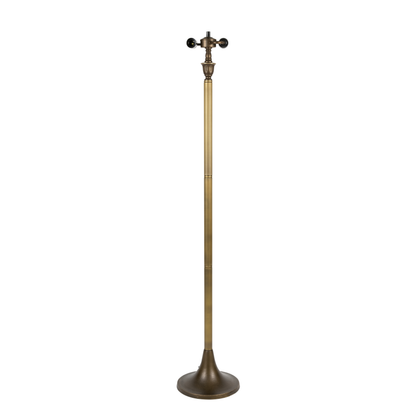 Floor Lamp Base with 2x E27 Bulb Holders, Fit for 10, 12, 16 Inch Tiffany Style Lampshades, Dark Bronze Finish