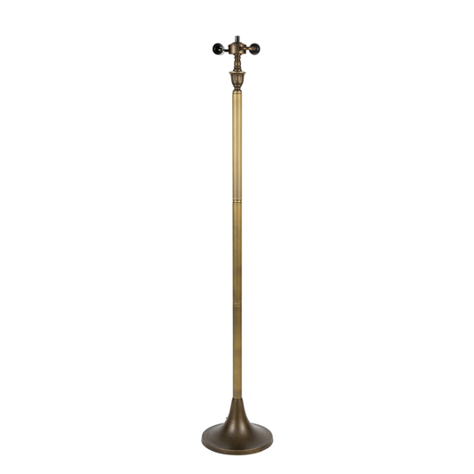 Auroh floor lamp base with 2 E27 bulb holders dark bronze finish fits 10 12 and 16 inch Tiffany lampshades