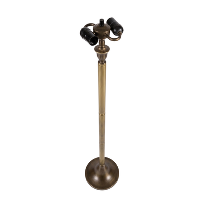 Floor Lamp Base with 2x E27 Bulb Holders, Fit for 10, 12, 16 Inch Tiffany Style Lampshades, Dark Bronze Finish