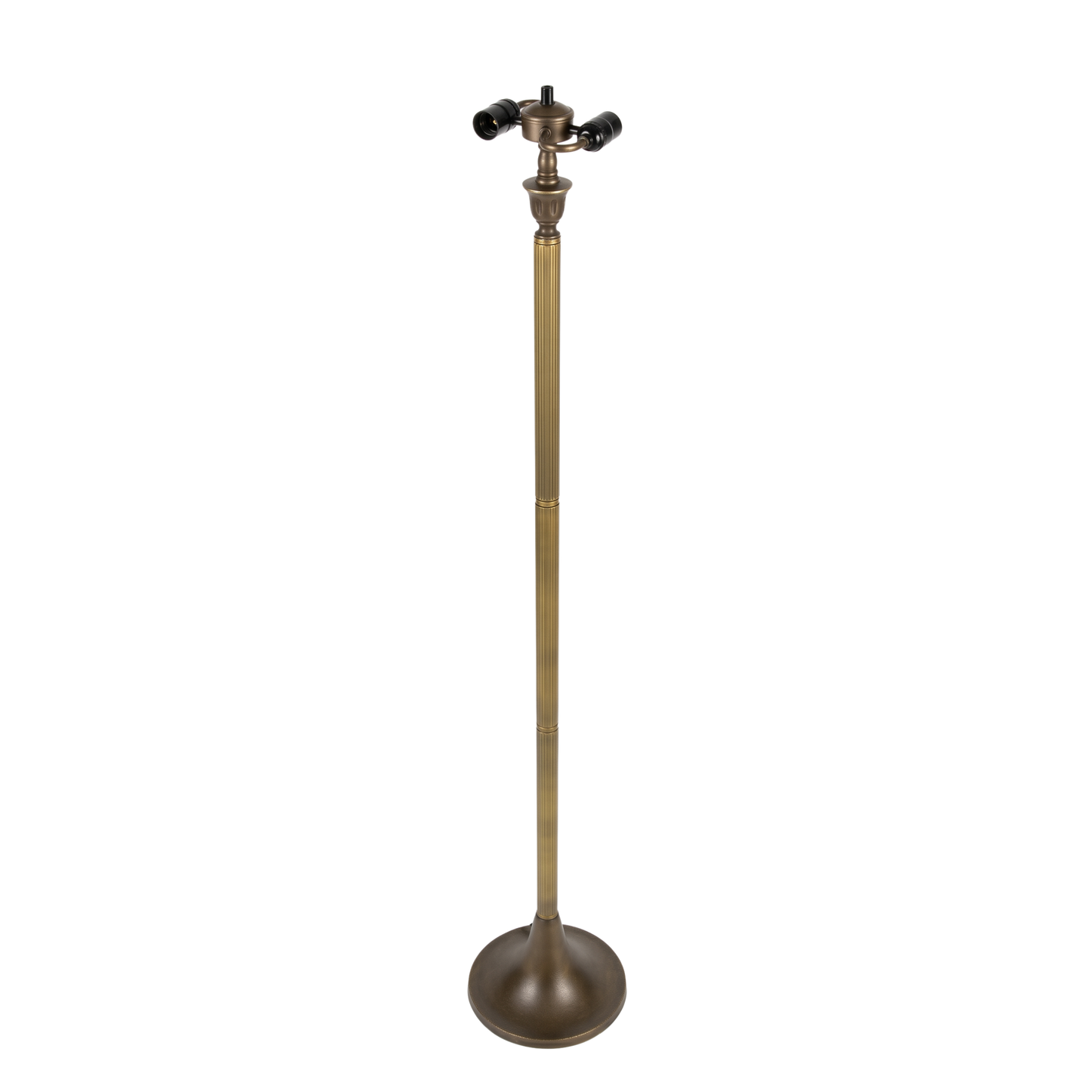 Floor Lamp Base with 2x E27 Bulb Holders, Fit for 10, 12, 16 Inch Tiffany Style Lampshades, Dark Bronze Finish