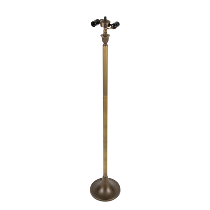 Floor Lamp Base with 2x E27 Bulb Holders, Fit for 10, 12, 16 Inch Tiffany Style Lampshades, Dark Bronze Finish