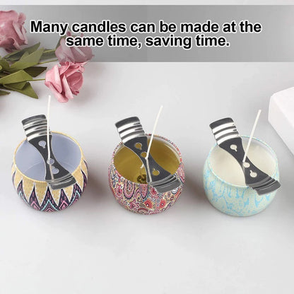 Auroh 80 Pcs Candle Wicks for Making Candles – 5/8/10/15/20cm long Pre-Waxed Wicks with self-Centring Holder for DIY Candles Craft Tools Candle Making Kit - Longer Burning Time with Low Smoke