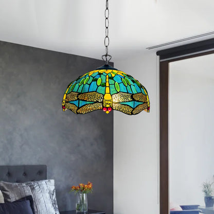 Tiffany Pendant Lamps Handcrafted Stained Glass 16 inch Lamp Shades Stunning Quality Antique Design Pendant Lamps for Living Room Bedroom Lounge Hallway
