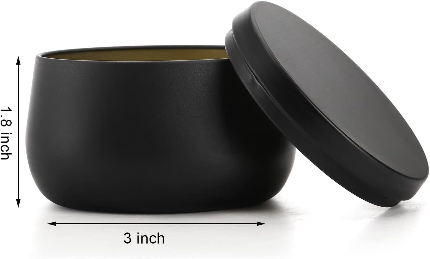 Auroh 24 Pack Candle Tins Black - 4 OZ Candle Jars for Candle Making - Ideal Candle Making Jars for Professionals as Well as hobbyists