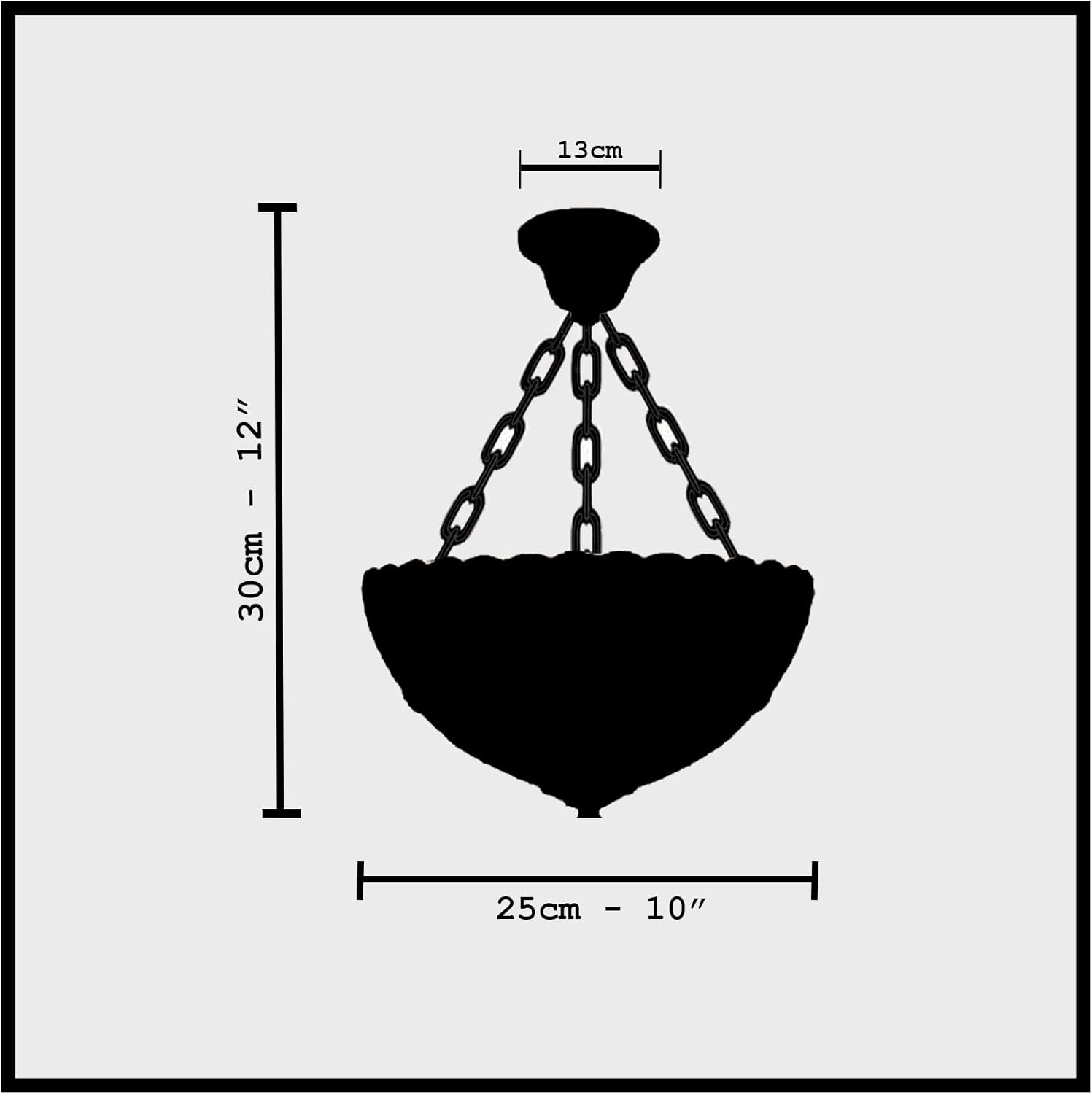 Tiffany Style Ceiling Lamps Stained Glass Handcrafted Lamp Shades Antique Design Ceiling Light for Living Room Bedroom Lounge Hallway (C-1003)