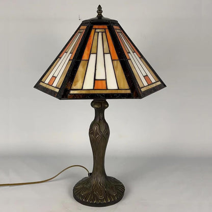 Tiffany Table Lamp Handcrafted Stained Glass Lamp Shades Stunning Quality Antique Design Base Desk Lamp for Living Room Bedroom Bedside Lamps Coffee Table (TFTL-1051)
