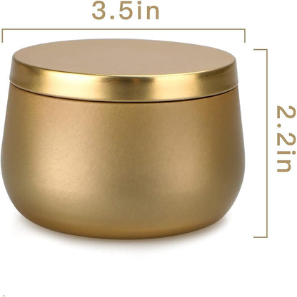 24 Pack Candle Tins Golden - 4 OZ Candle Jars for Candle Making - Ideal Candle Making Jars for Professionals as Well as hobbyists
