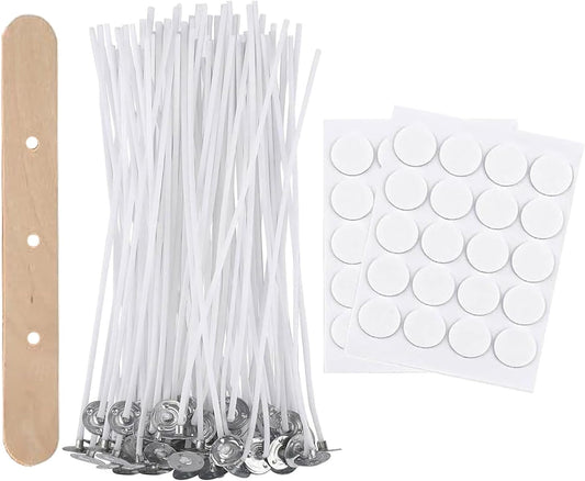 40 Pcs Candle Wicks for Making Candles – 5cm long Pre-Waxed Wicks with self Centering Holder for DIY Candles Craft Tools Candle Making Kit - Longer Burning Time with Low Smoke