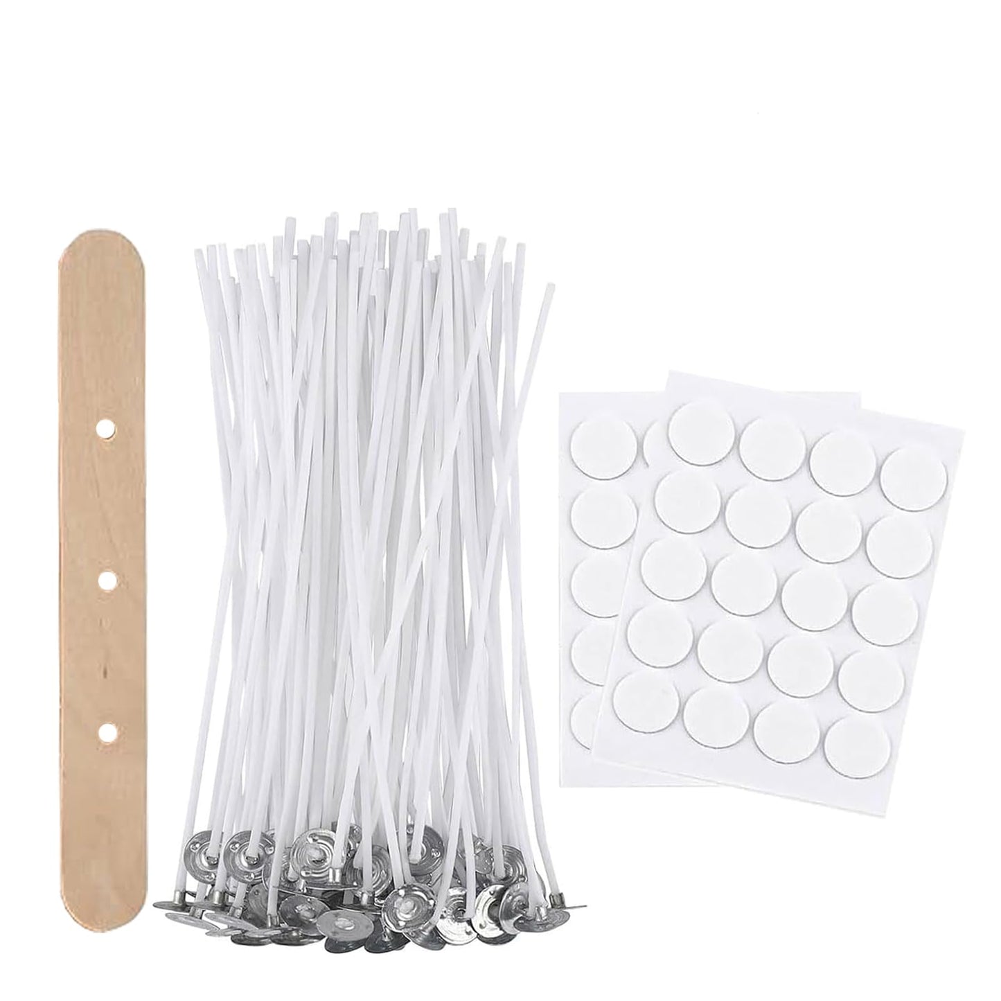 40 Pcs Candle Wicks for Making Candles – 5cm long Pre-Waxed Wicks with self Centering Holder for DIY Candles Craft Tools Candle Making Kit - Longer Burning Time with Low Smoke