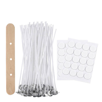 40 Pcs Candle Wicks for Making Candles – 5cm long Pre-Waxed Wicks with self Centering Holder for DIY Candles Craft Tools Candle Making Kit - Longer Burning Time with Low Smoke
