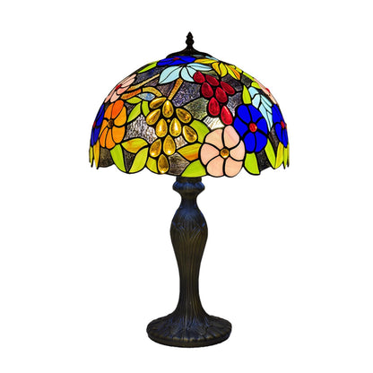 Auroh Tiffany Style Table Lamp Handcrafted 16 inch Stained Glass Lamp Shades Antique Design Stunning Quality Desk Lamp for Living Room Bedroom Bedside Lamps Coffee Table (TFTL-1602)