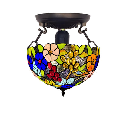 Tiffany Ceiling Lights 16 inch Handcrafted Lamp Shade Antique Dragonfly Design Ceiling Lamps for Living Room Decor Home Decor Lounge
