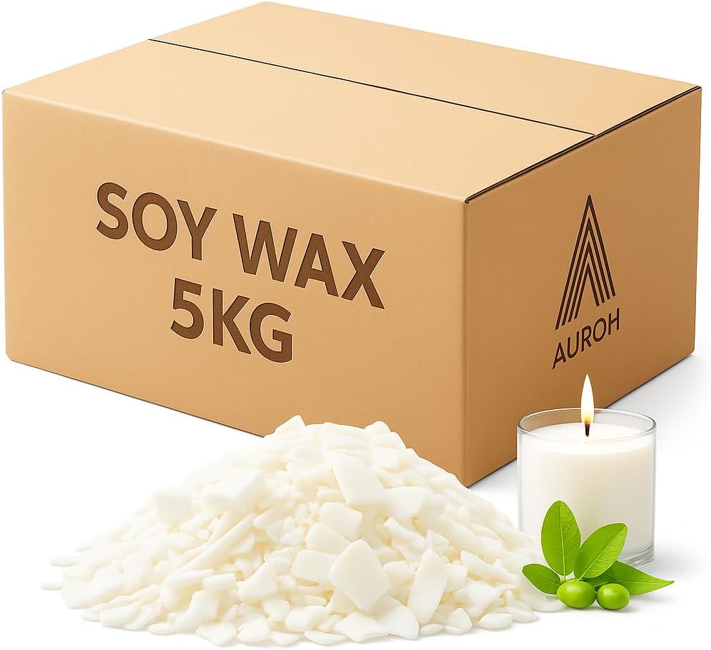5KG Pure Soy Wax for Candle Making - Premium Candle Wax for DIY Projects - Natural and Eco-Friendly SOYA Wax for Arts and Crafts