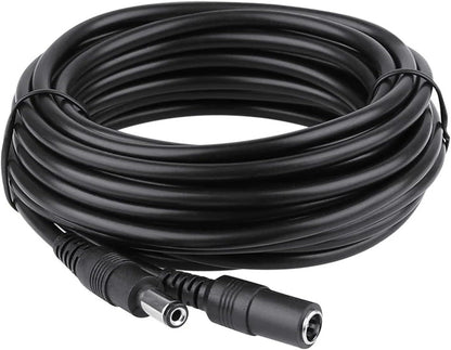 Auroh 5 Meter CCTV 2.1 x 5.5mm DC 12V Power Extension Cable Black Male to Female, Power Supply Adapter Extender Cord for CCTV Security Cameras, DVRs, LED Strips, Routers