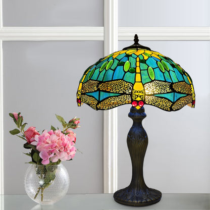 Tiffany Table Lamp Handcrafted 16 inch Stained Glass Lamp Shades Antique Design Stunning Quality Desk Lamp for Living Room Bedroom Bedside Lamps Coffee Table