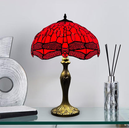 Tiffany Table Lamp 16 inch Handcrafted Lamp Shade Antique Dragonfly Design Table Lamps for Living Room Decor Home Decor Hallway Gallery