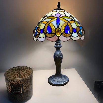 10 inch Tiffany Lamp Shades Antique Style Handcrafted Stained Glass Shades | 3-in-1 Multi-Purpose Shade for Table Lamps, Ceiling Lamps, Pendant Lamps (1004)