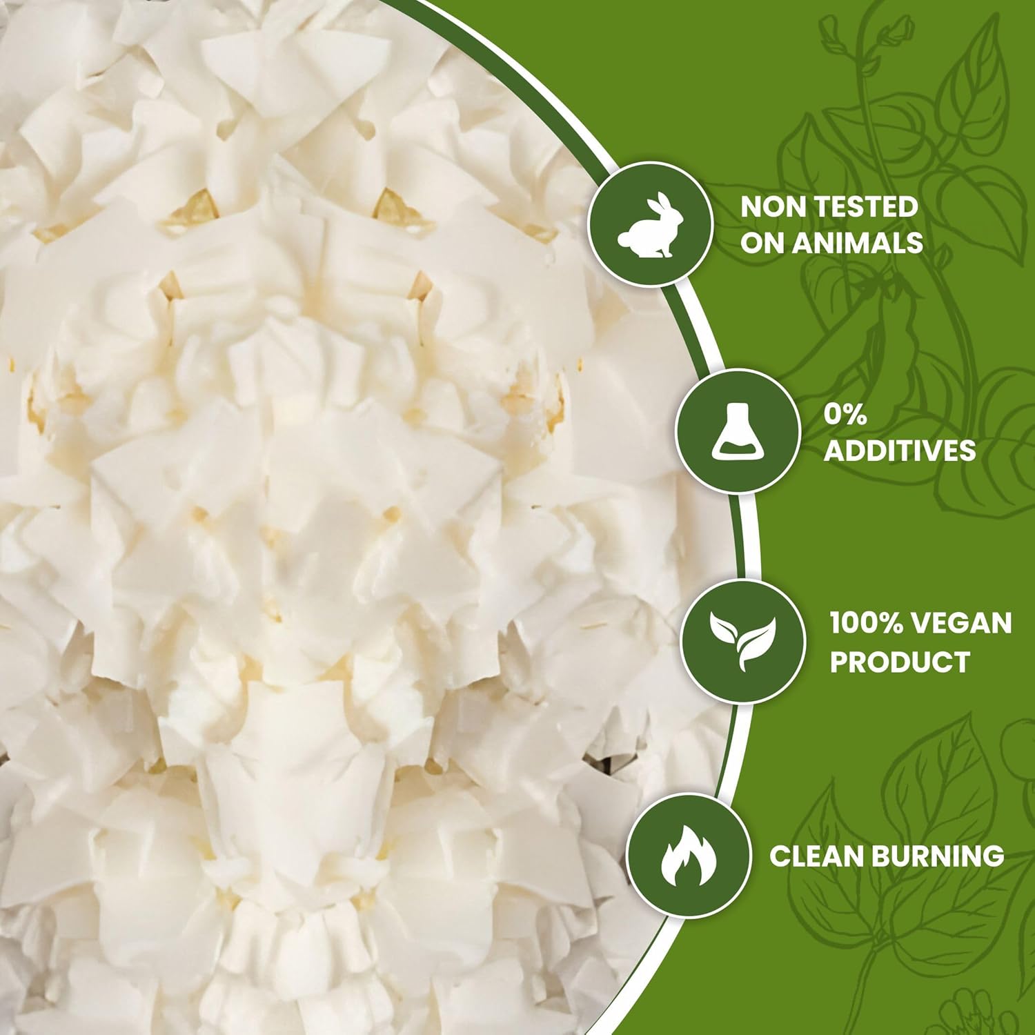 Auroh 1KG Soy Wax for Candle Making 100% Pure Natural SOYA Container Wax Flakes – Biodegradable, eco-Friendly Candle Wax for Wax Melts and Fragrance Candles