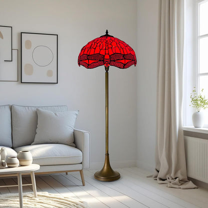Tiffany Floor Lamps Stunning Quality Handcrafted 16 inch Stained Glass Lamp Shades Antique Design Floor Lamp for Living Room Bedroom Hallway Gallery (TFL-1606)