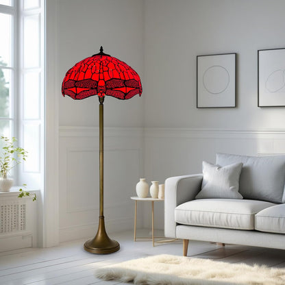 Tiffany Floor Lamps Stunning Quality Handcrafted 16 inch Stained Glass Lamp Shades Antique Design Floor Lamp for Living Room Bedroom Hallway Gallery (TFL-1606)