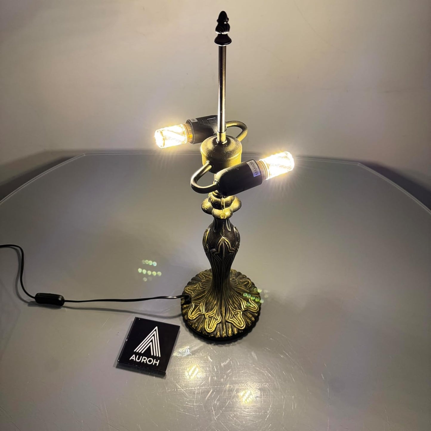 Tiffany Table Lamp 16 inch Handcrafted Lamp Shade Antique Dragonfly Design Table Lamps for Living Room Decor Home Decor Hallway Gallery
