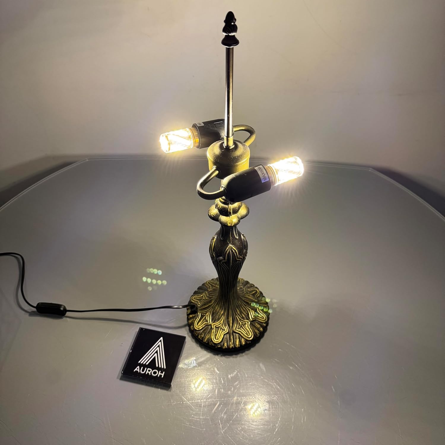 Tiffany Table Lamp 16 inch Handcrafted Lamp Shade Antique Dragonfly Design Table Lamps for Living Room Decor Home Decor Hallway Gallery