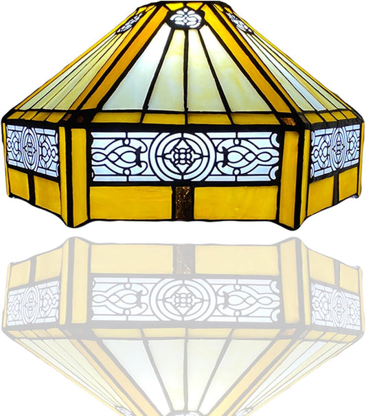 10 inch Tiffany Lamp Shades Antique Style Handcrafted Stained Glass Shades | 3-in-1 Multi-Purpose Shade for Table Lamps, Ceiling Lamps, Pendant Lamps (1005)