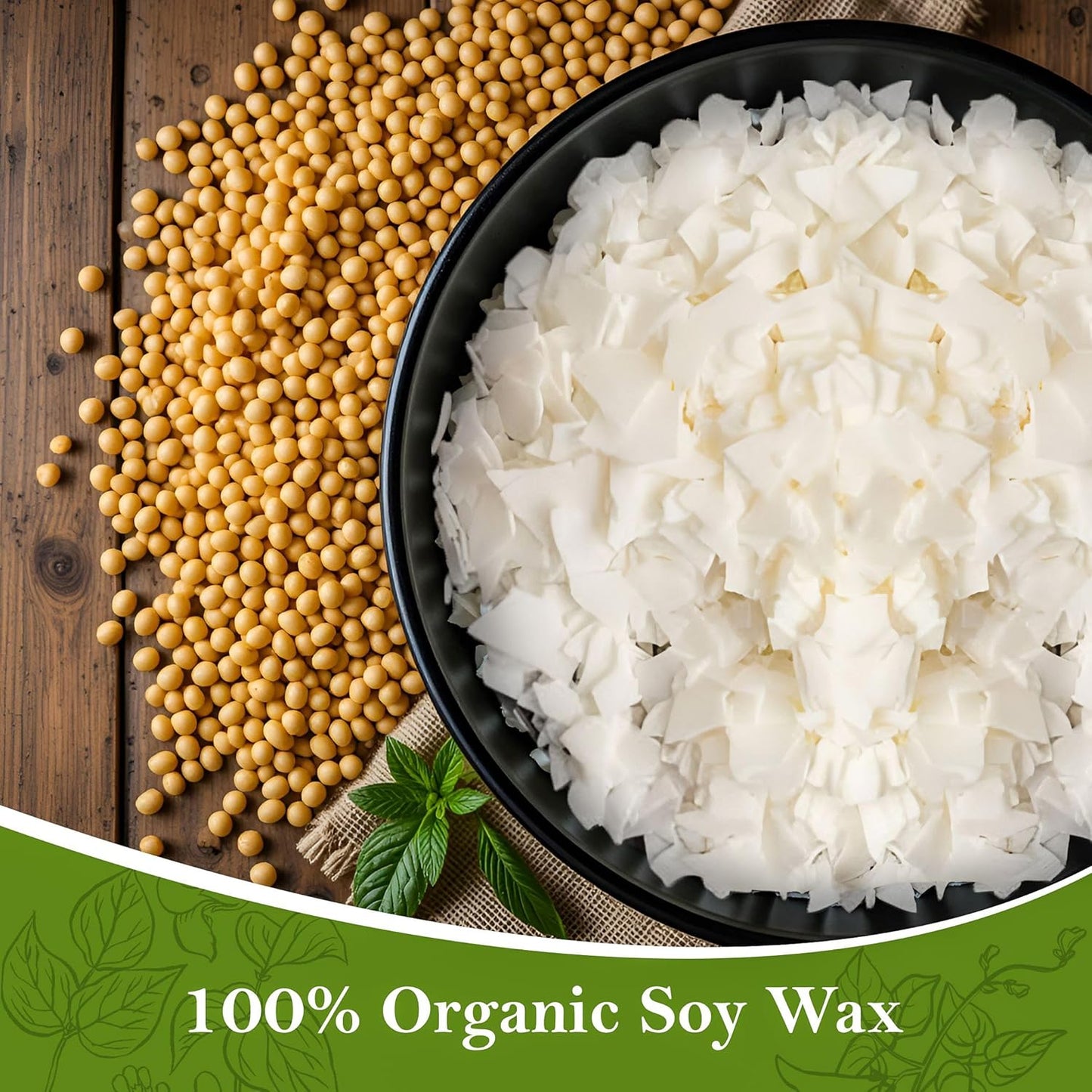 Auroh 1KG Soy Wax for Candle Making 100% Pure Natural SOYA Container Wax Flakes – Biodegradable, eco-Friendly Candle Wax for Wax Melts and Fragrance Candles