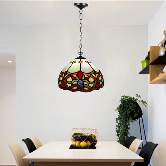 Tiffany Pendant Lamps Handcrafted Stained Glass Lamp Shades Stunning Quality Antique Design Pendant Light for Living Room Bedroom Lounge Hallway