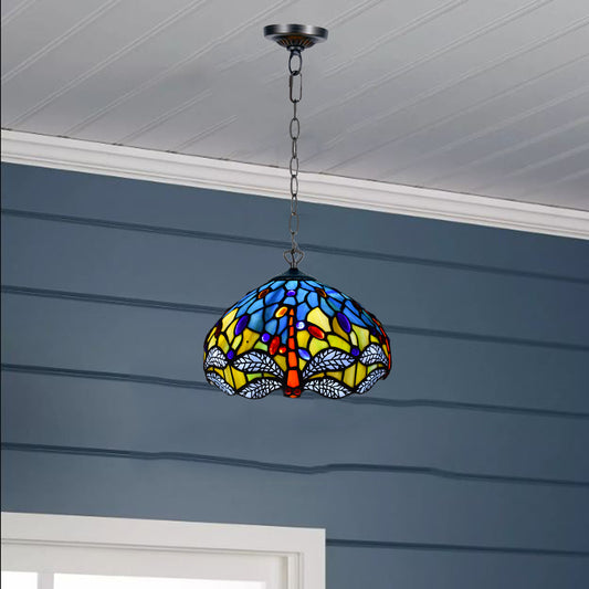 Tiffany Pendant Lamps Handcrafted Stained Glass Lamp Shades Stunning Quality Antique Design Pendant Light for Living Room Bedroom Lounge Hallway