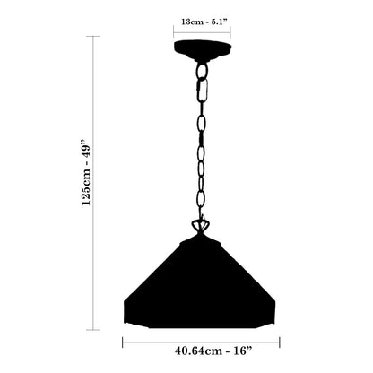 Auroh Tiffany Pendant Light 16 Inch – P-1651 Handcrafted Stained Glass, UK