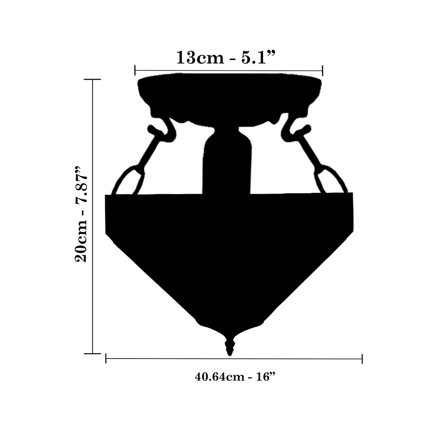 Auroh Tiffany Ceiling Light 16 Inch – C-1651 Handcrafted Stained Glass, UK