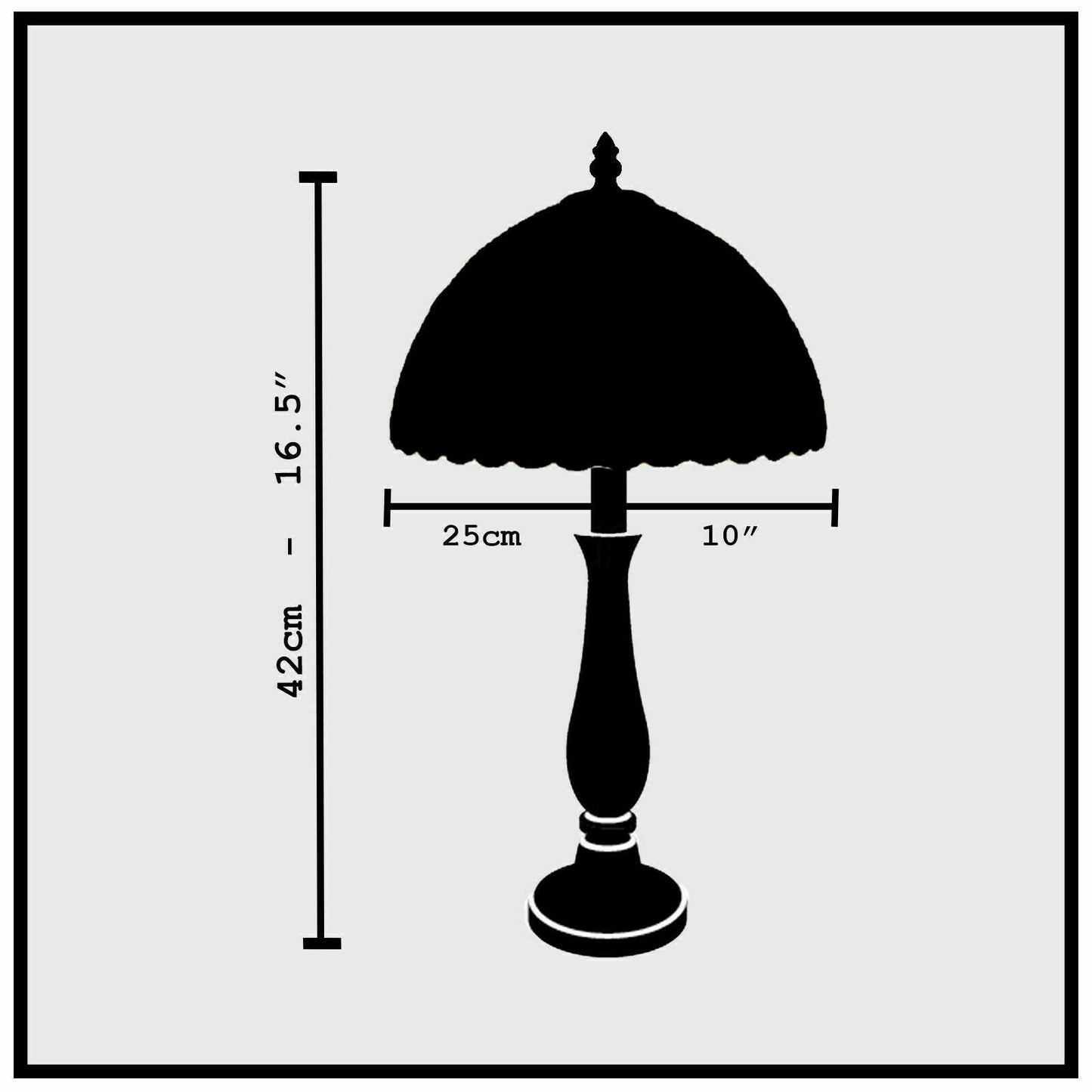 Auroh Tiffany Table Lamp 10 Inch – TFTL-1006 Red Dragonfly with White Wings Handcrafted Stained Glass, Bedside or Desk
