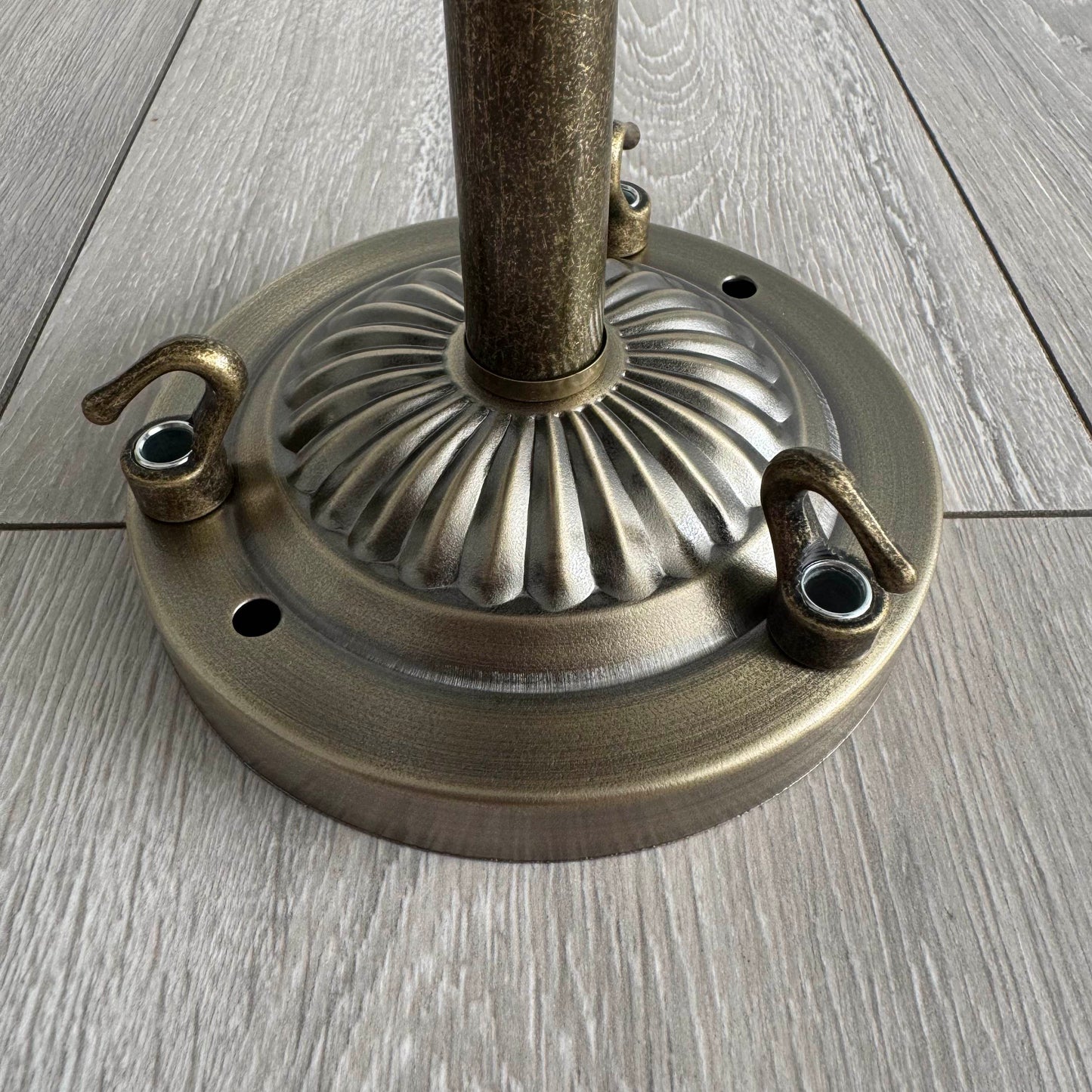 Ceiling Lamp fitting with 2x E27 Bulb Holders, Fit for 10, 12, 16 Inch Tiffany Style Lampshades, Dark Bronze Finish