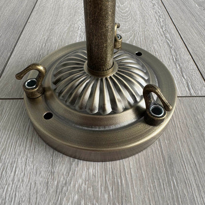Ceiling Lamp fitting with 2x E27 Bulb Holders, Fit for 10, 12, 16 Inch Tiffany Style Lampshades, Dark Bronze Finish