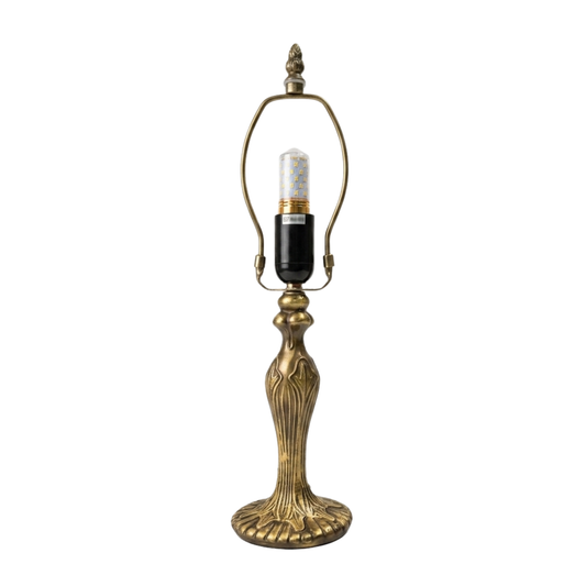 Auroh table lamp base with E27 bulb holder brown metal fits 10 inch Tiffany lampshades