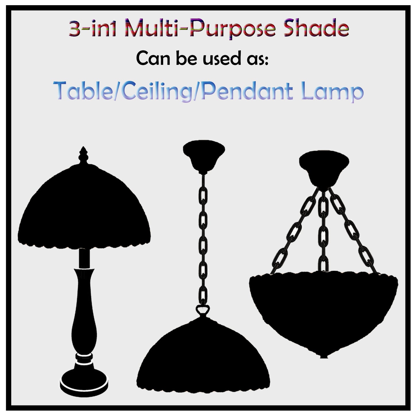 Auroh Tiffany Lamp Shade 16 Inch – SH16-1606 Deep Scarlet Red Jewelled Dragonfly Stained Glass, 3-in-1 Table, Ceiling or Pendant, UK
