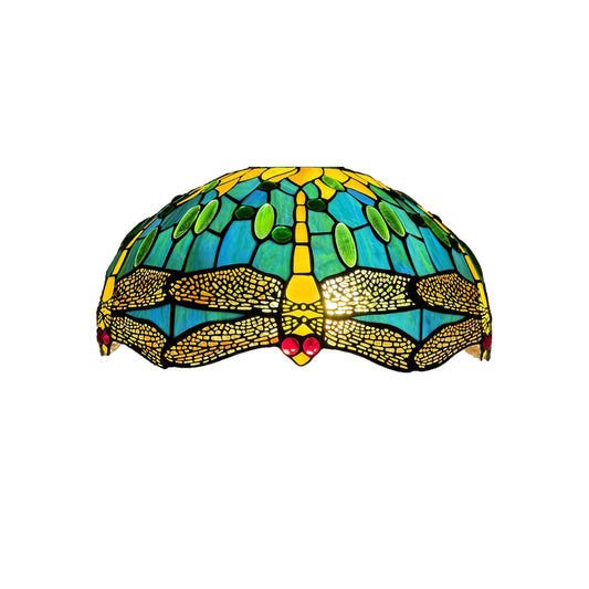 16 inch Tiffany Style Lamp Shades Antique Handcrafted Stained Glass Shades | 3-in-1 Multi-Purpose Shade for Table Lamps, Ceiling Lamps, Pendant Lamps